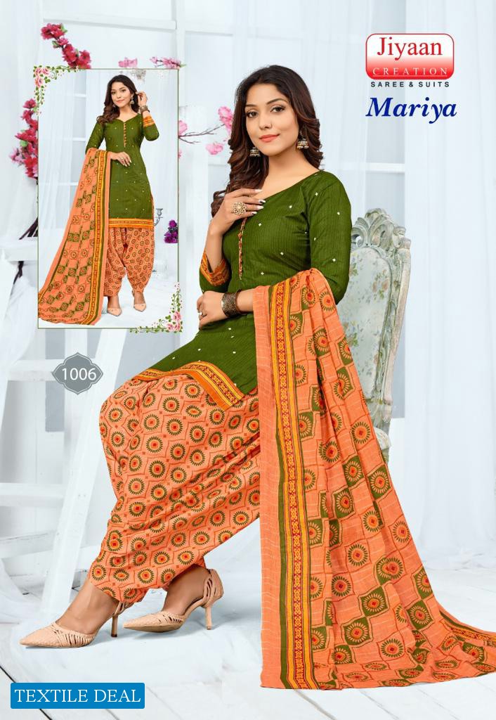 Jiyaan Mariya Wholesale Cotton Printed Dress Material