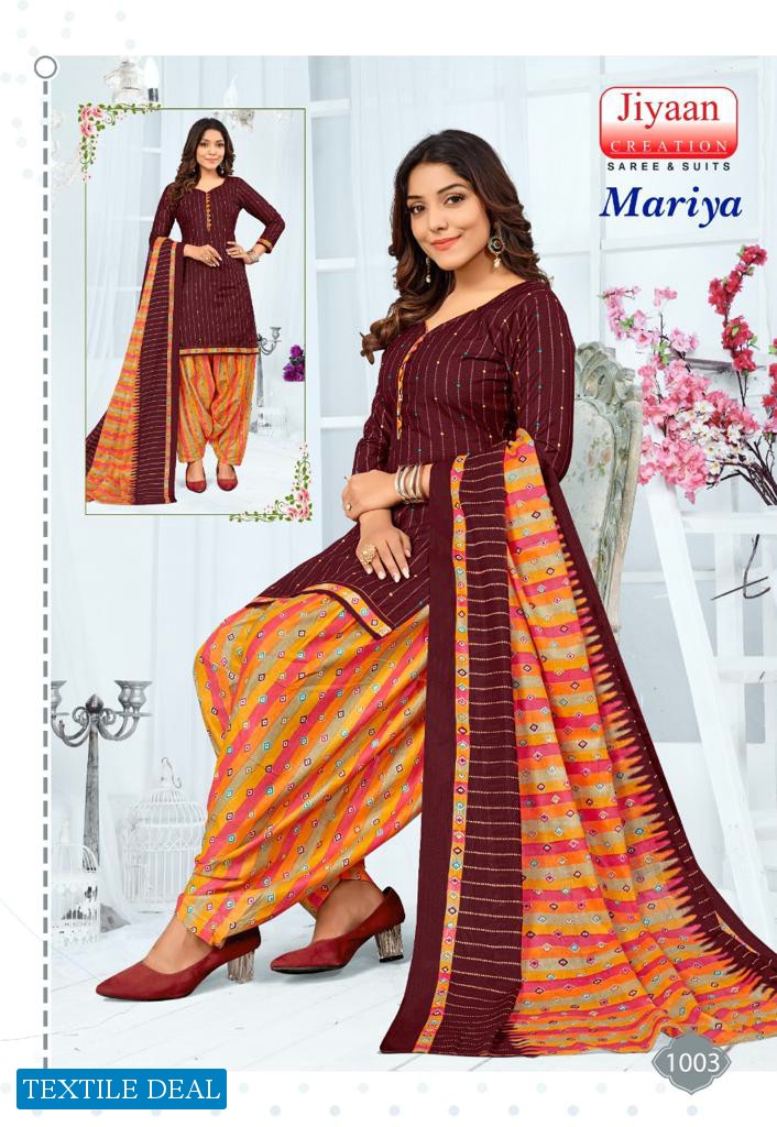 Jiyaan Mariya Wholesale Cotton Printed Dress Material
