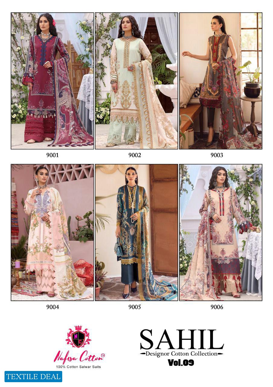 Nafisa Sahil Designer Cotton Collection Vol-9 Wholesale Lawn Cotton Printed Dress Material