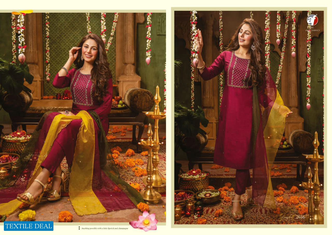 Anju Ghunghat Vol-7 Wholesale Heavy Kurti With Pant And Hand Work Dupatta
