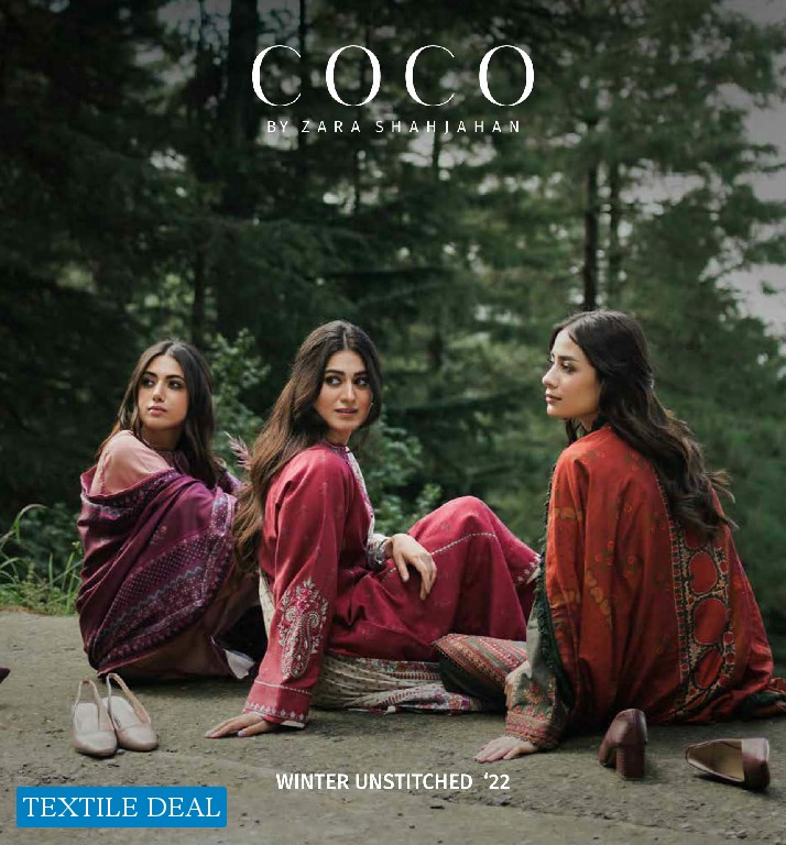 Coco By Zara Shahjahan Winter Unstitched 2022 Pakistani Salwar Suits