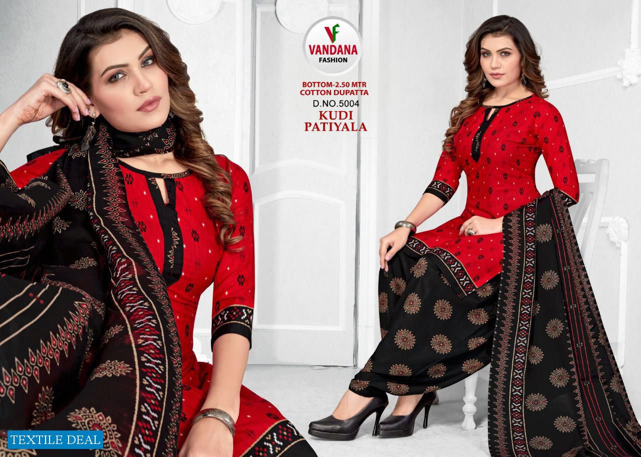 Vandana Kudi Patiyala Vol-5 Wholesale Pure Cotton Printed Dress Material
