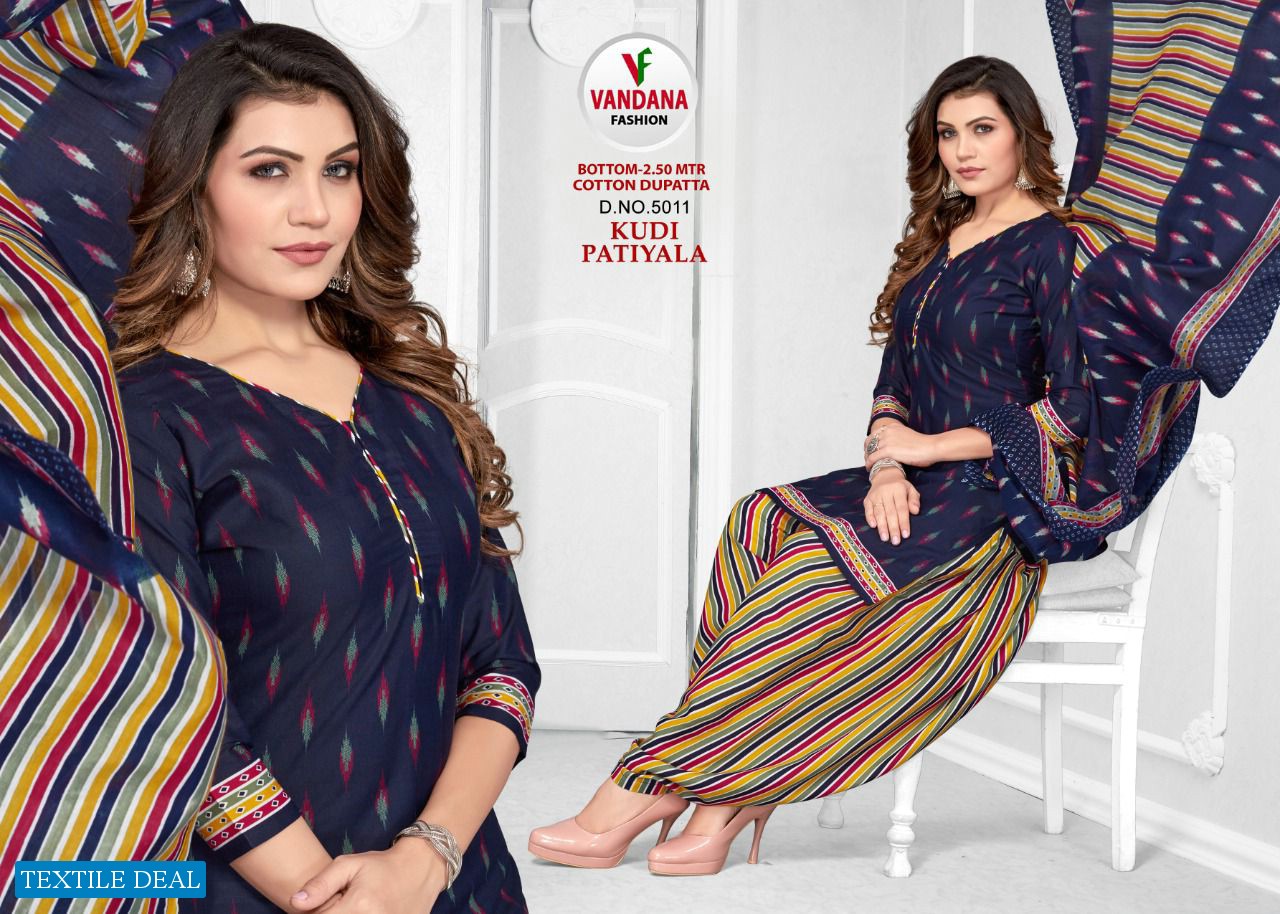 Vandana Kudi Patiyala Vol-5 Wholesale Pure Cotton Printed Dress Material