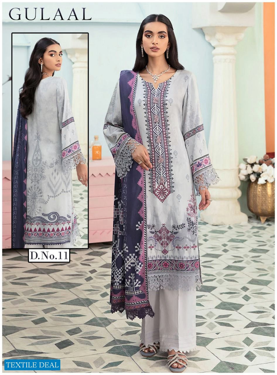 Gulaal Classy Luxury Cotton Collection 2nd Edition Lawn Printed Dress Material