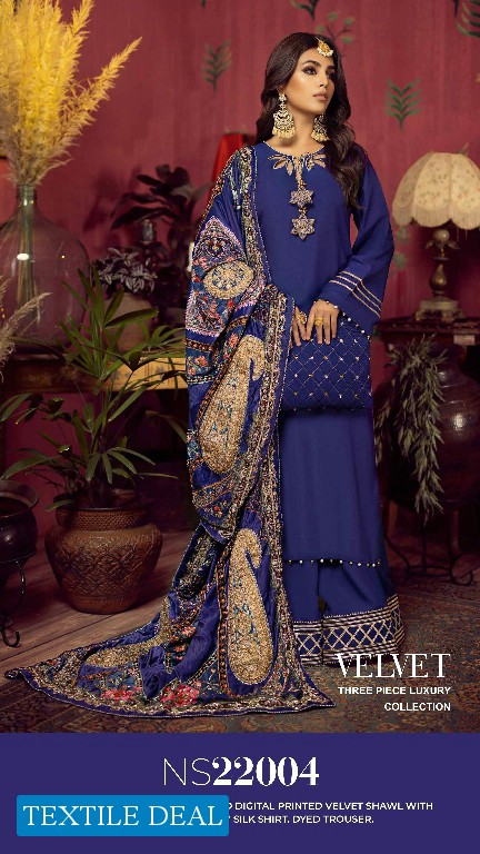 Gul Ahmed Noor E Chasham Velvet Shawl 2022 Original Pakistani Salwar Suits