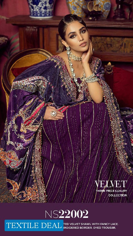 Gul Ahmed Noor E Chasham Velvet Shawl 2022 Original Pakistani Salwar Suits