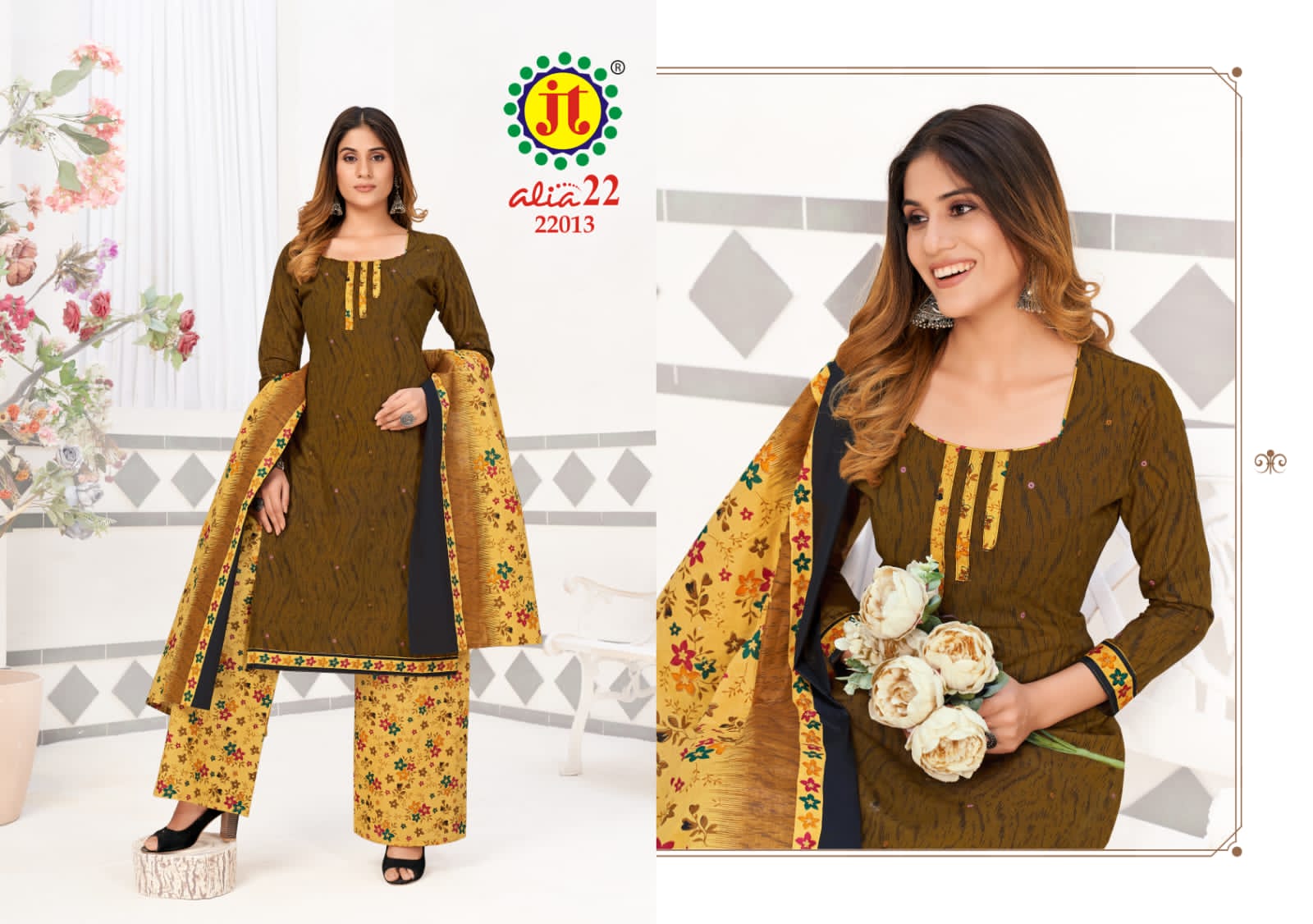 JT Alia Vol-22 Wholesale Cotton Printed Dress Material