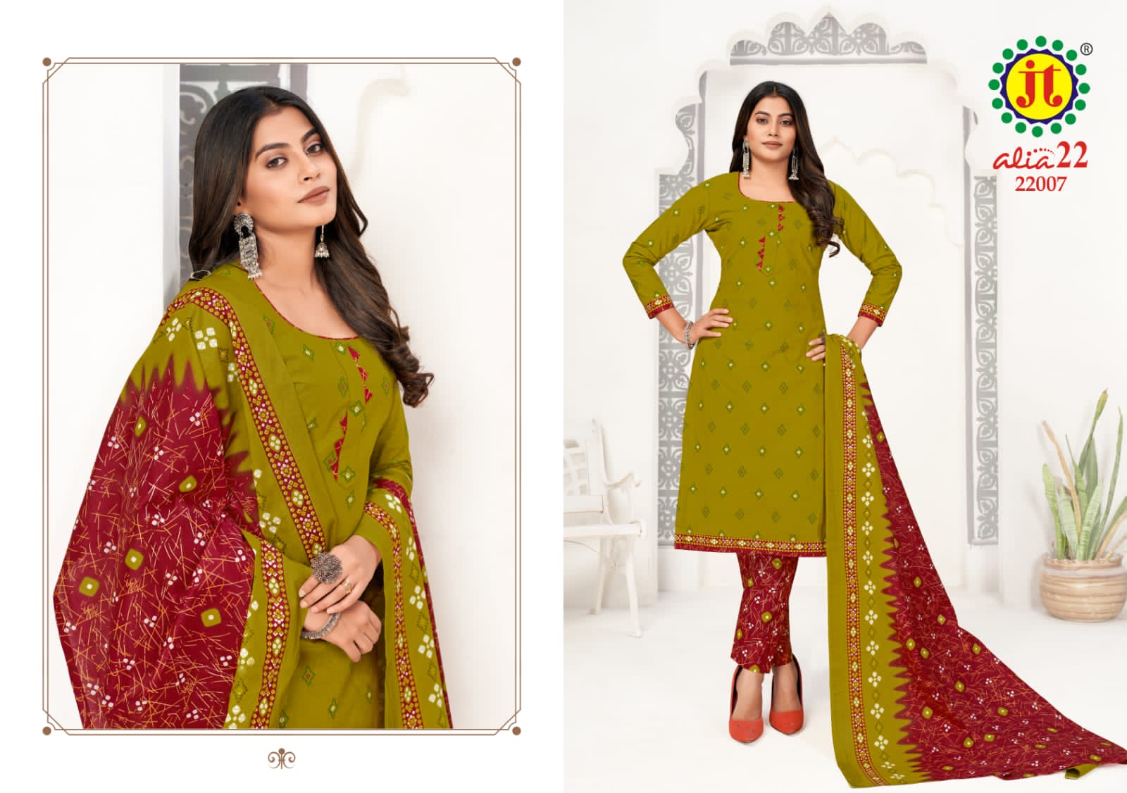 JT Alia Vol-22 Wholesale Cotton Printed Dress Material