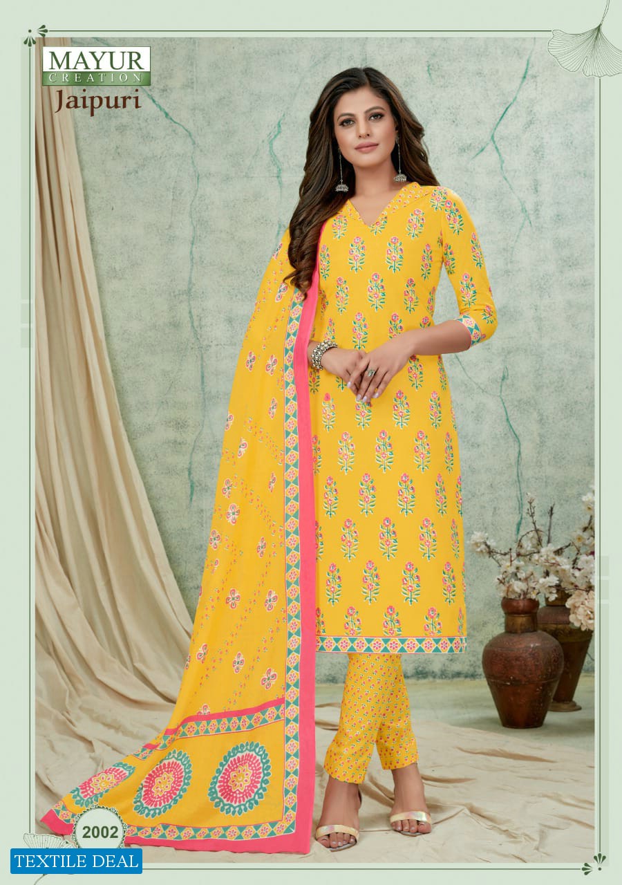 Mayur Jaipuri Vol-2 Wholesale Pure Cotton Printed Dress Material