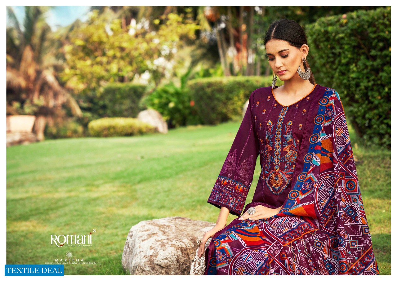 Romani Mareena 6th Edition Wholesale Soft Cotton With Work Dress Material