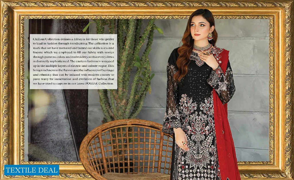 Poshak Bad E Saba Chiffon Collection Original Pakistani Salwar Suits