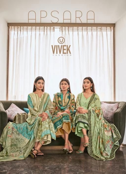 VIvek Apsara Wholesale Cotton Digital With Sleeves Embroidery Salwar Suits