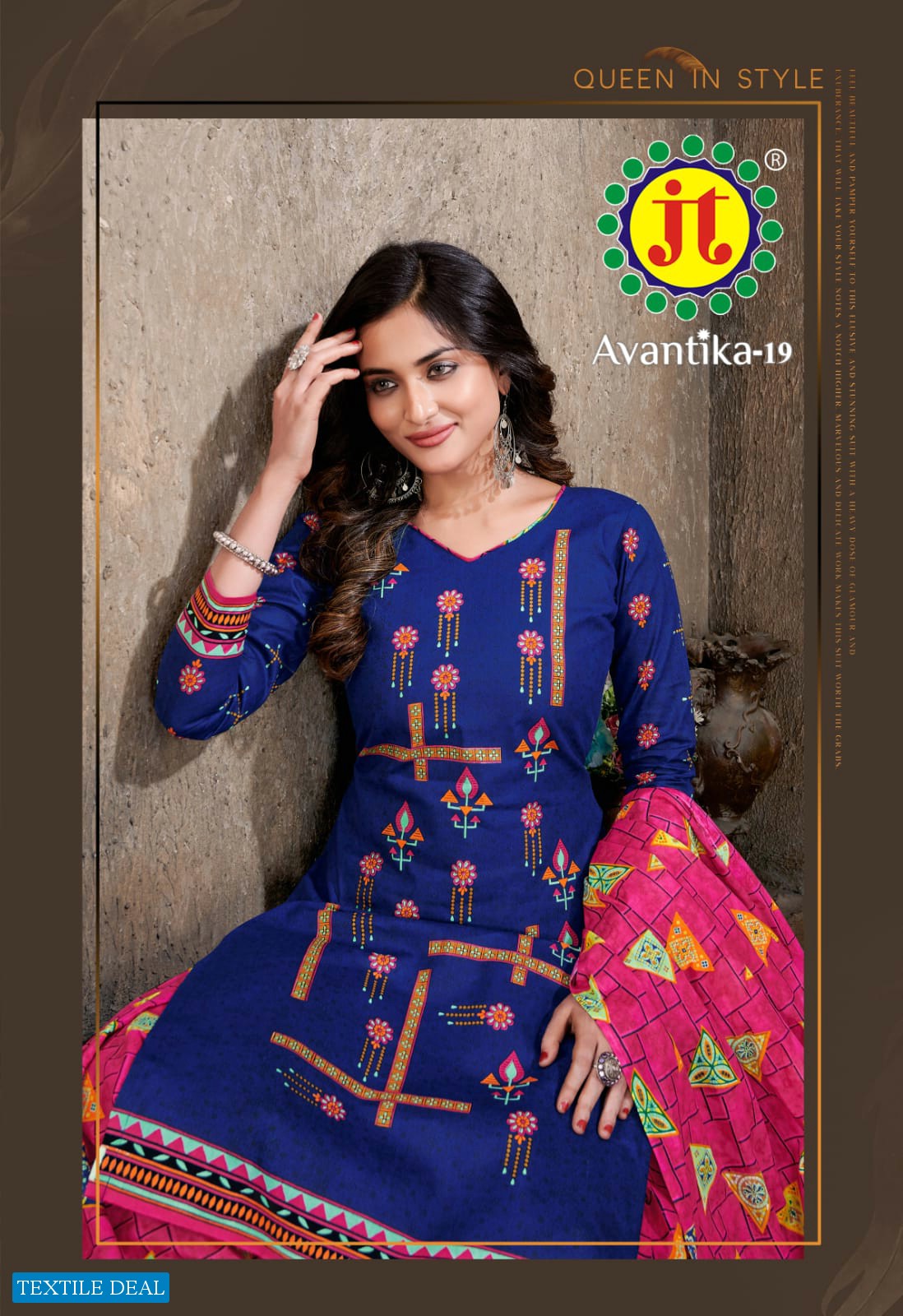 JT Avantika Vol-19 Wholesale Patiyala Special Cotton Printed Dress Material