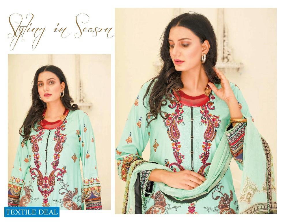 ZS Zoohra Embroidered Lawn With Bamber Dupatta Vol-1 Wholesale Original Pakistani Dress