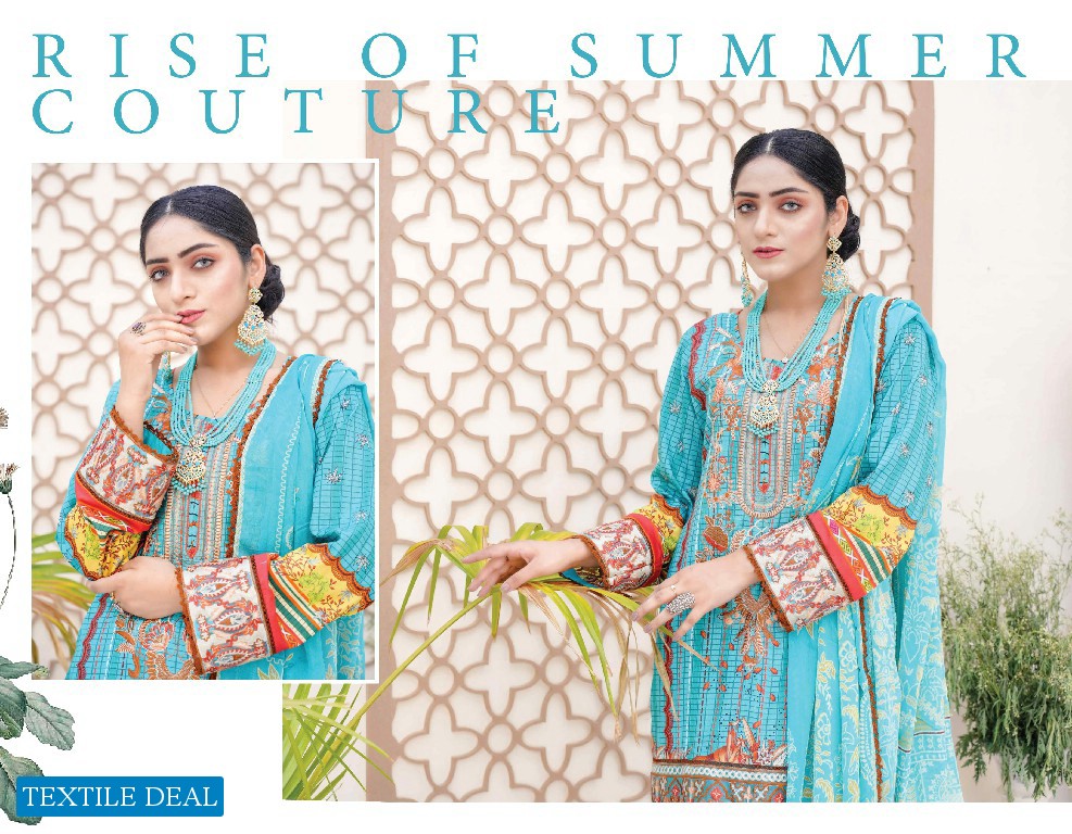 ZS Zoohra Embroidered Lawn With Bamber Dupatta Vol-1 Wholesale Original Pakistani Dress