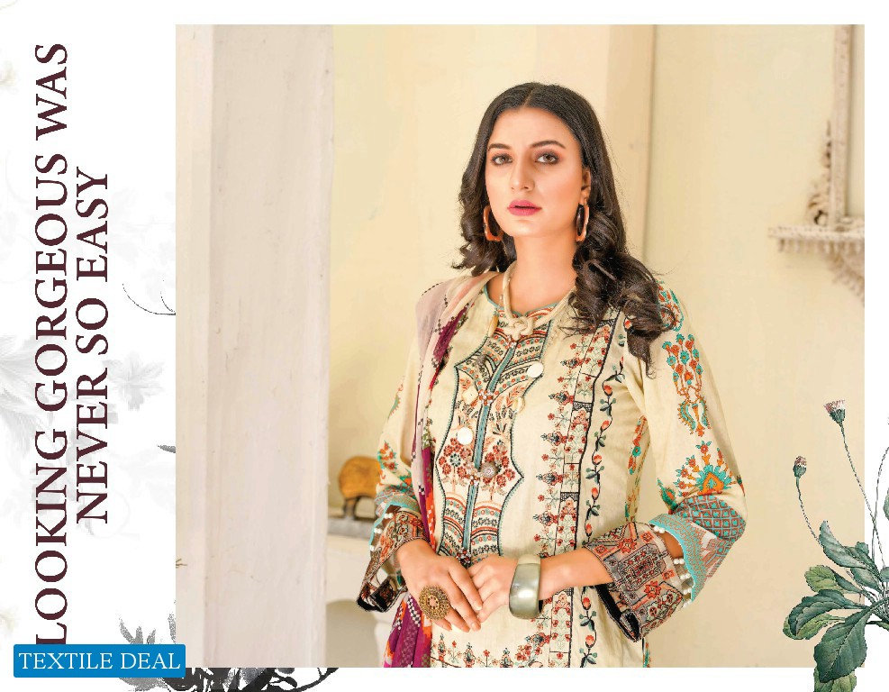ZS Zoohra Embroidered Lawn With Bamber Dupatta Vol-1 Wholesale Original Pakistani Dress