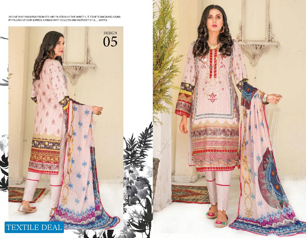ZS Zoohra Embroidered Lawn With Bamber Dupatta Vol-1 Wholesale Original Pakistani Dress