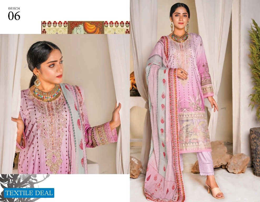 ZS Zoohra Embroidered Lawn With Bamber Dupatta Vol-1 Wholesale Original Pakistani Dress
