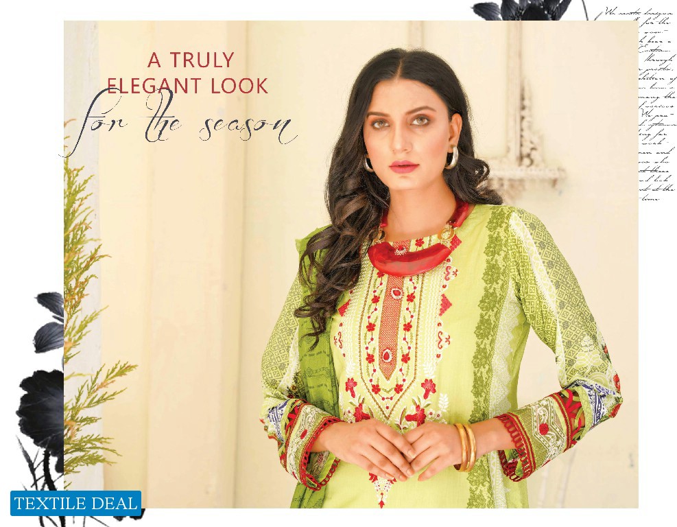 ZS Zoohra Embroidered Lawn With Bamber Dupatta Vol-1 Wholesale Original Pakistani Dress