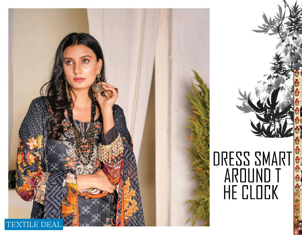 ZS Zoohra Embroidered Lawn With Bamber Dupatta Vol-1 Wholesale Original Pakistani Dress