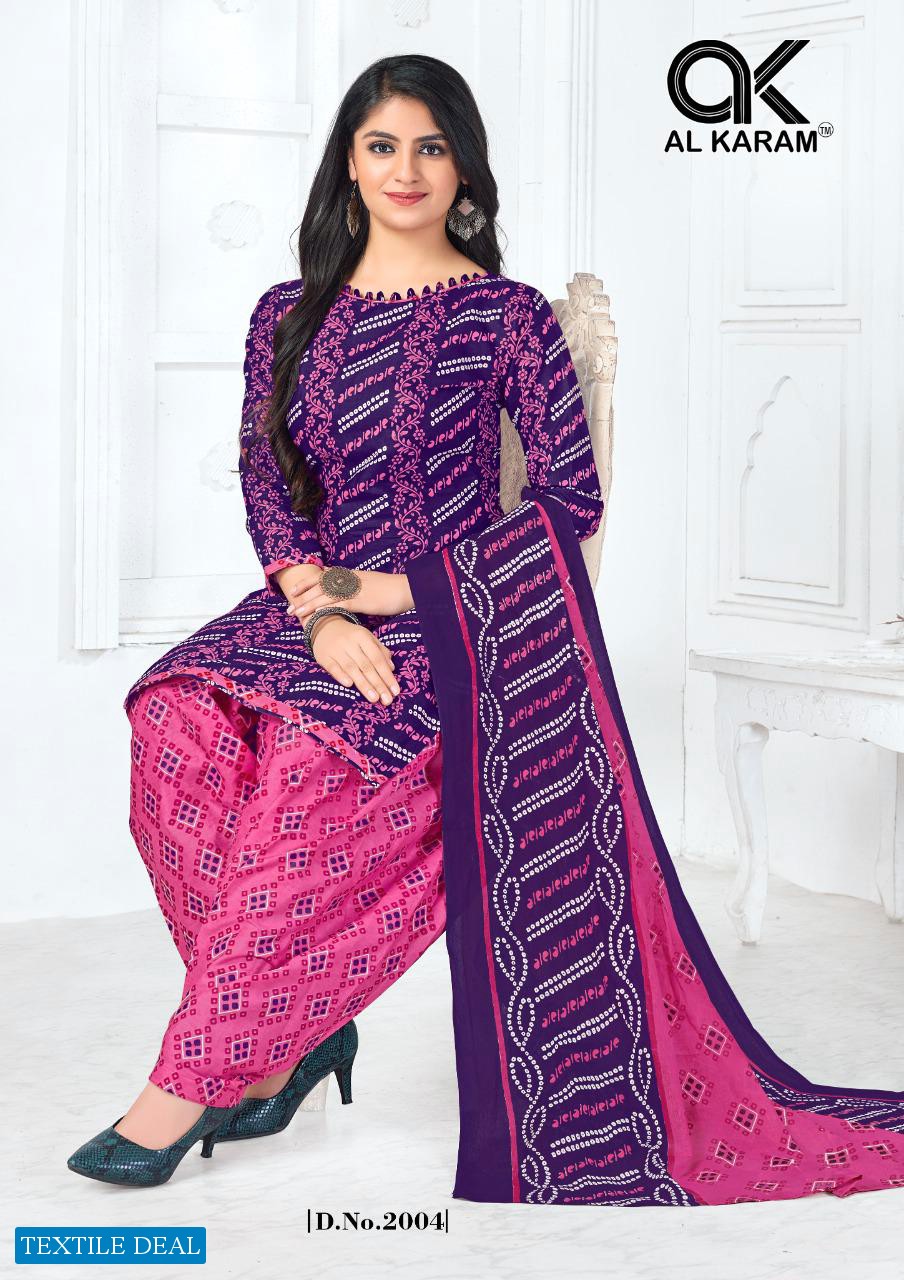 Al Karam Amber Patiyala Vol-2 Wholesale Pure Cotton Printed Dress Material