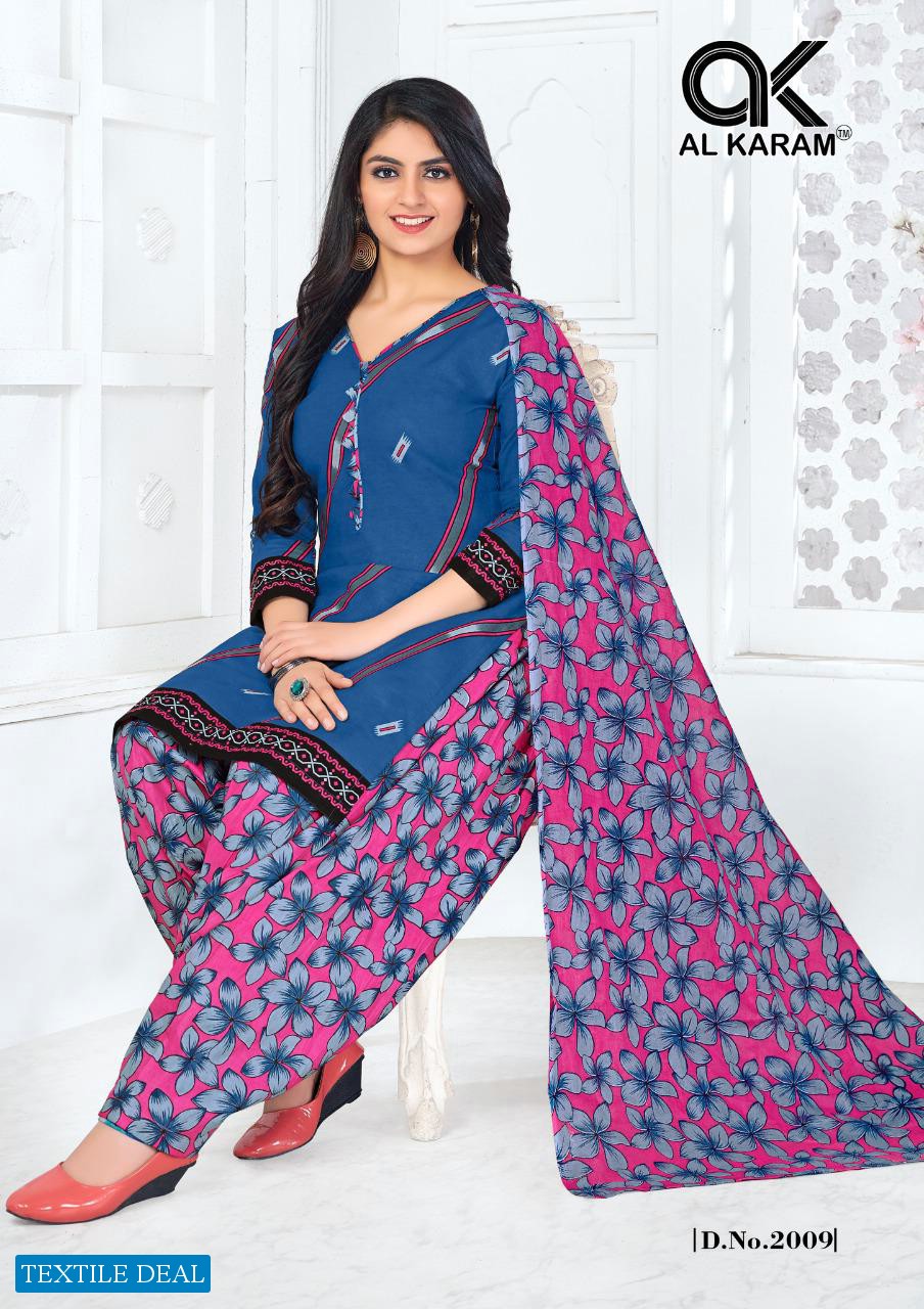 Al Karam Amber Patiyala Vol-2 Wholesale Pure Cotton Printed Dress Material