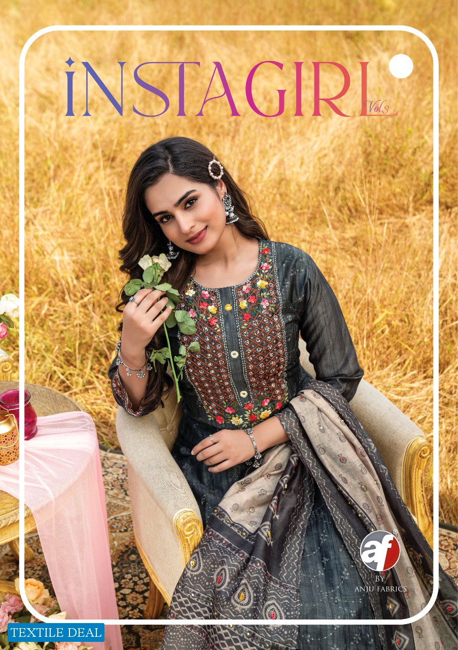Anju Insta Girl Vol-3 Wholesale Kurti Pant With Heavy Dupatta Catalogs
