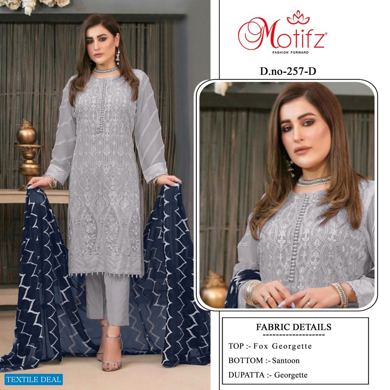 Motifz D.no 257 Colour Wholesale Pakistani Concept Salwar Suits
