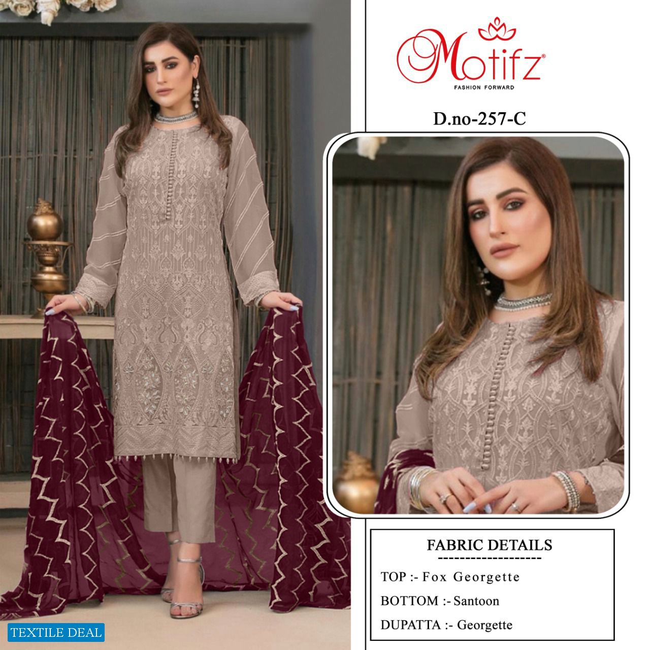 Motifz D.no 257 Colour Wholesale Pakistani Concept Salwar Suits