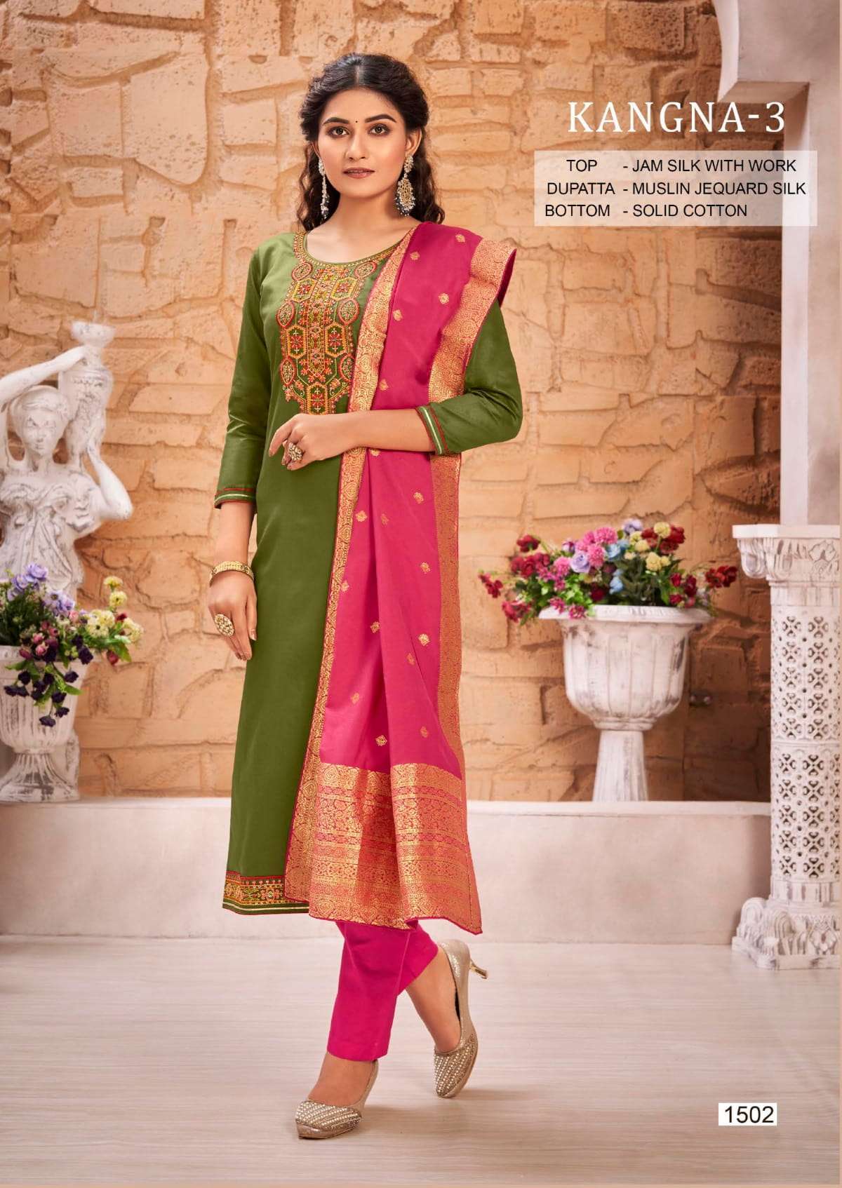 TRIPLE AAA KANGNA VOL 3 JAM SILK LADIES SUITS