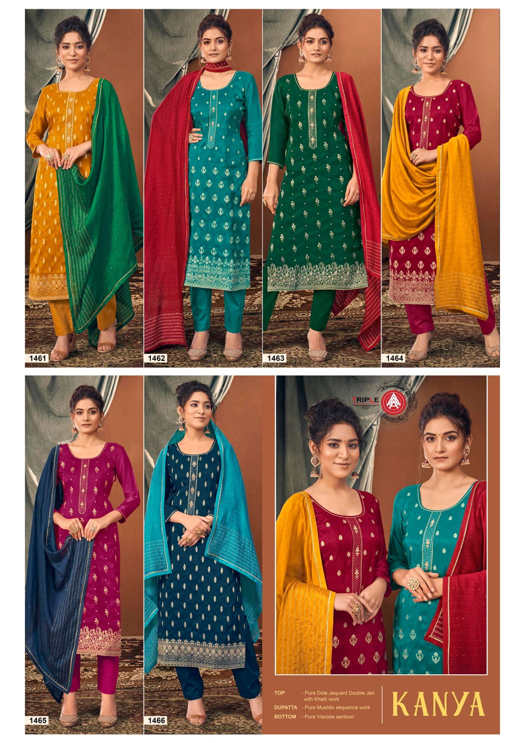 TRIPLE AAA KANYA DOLA SILK FANCY LADIES DRESS