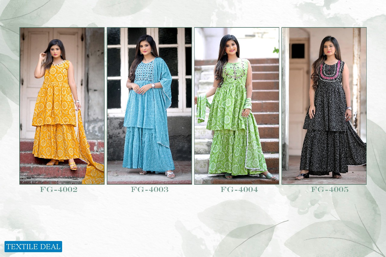 Fashion Galleria Naaz Wholesale Top Sharara Dupatta Readymade Collection