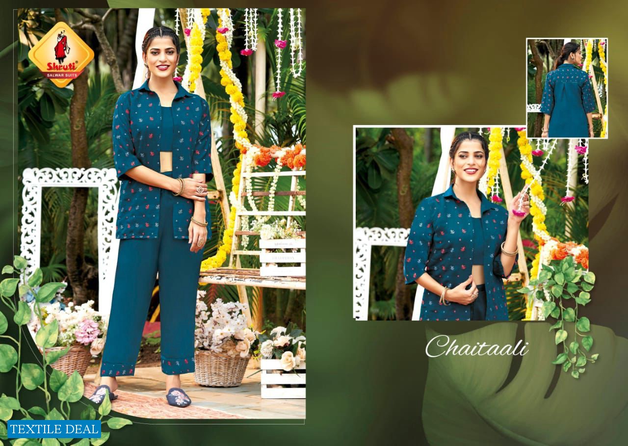 Shruti Suits Classic Pose Wholesale Consists Coat And Plazzo Readymade Collection