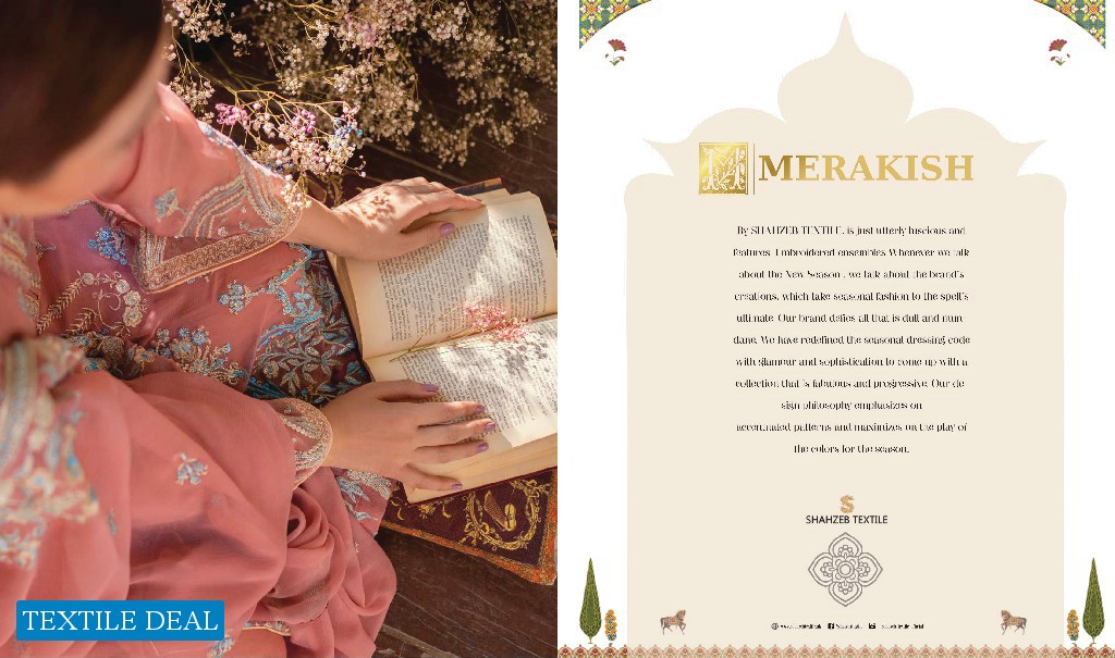 Shahzeb Textile Merakish Luxury Chiffon Collection 2022 Original Pakistani Dress