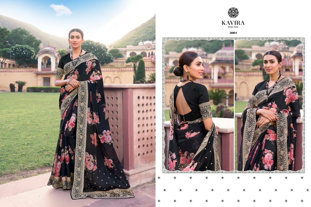 KAVIRA ALYSSA FANCY ORGANZA DESIGNER SAREES