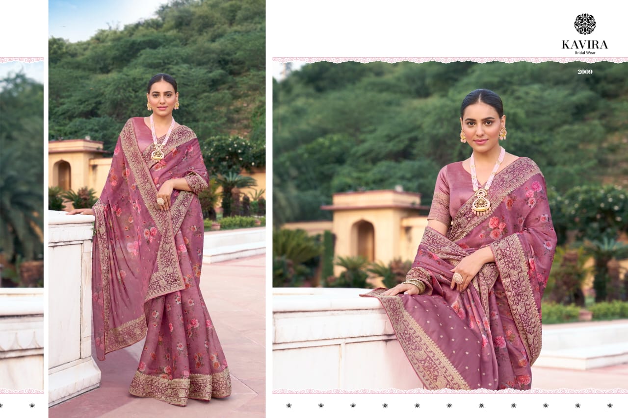 KAVIRA ALYSSA FANCY ORGANZA DESIGNER SAREES