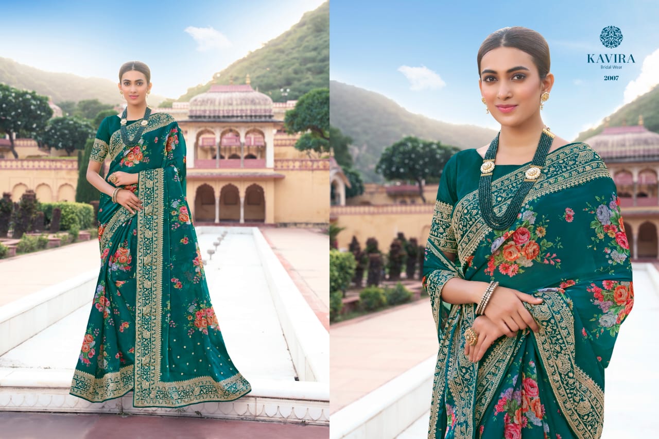 KAVIRA ALYSSA FANCY ORGANZA DESIGNER SAREES