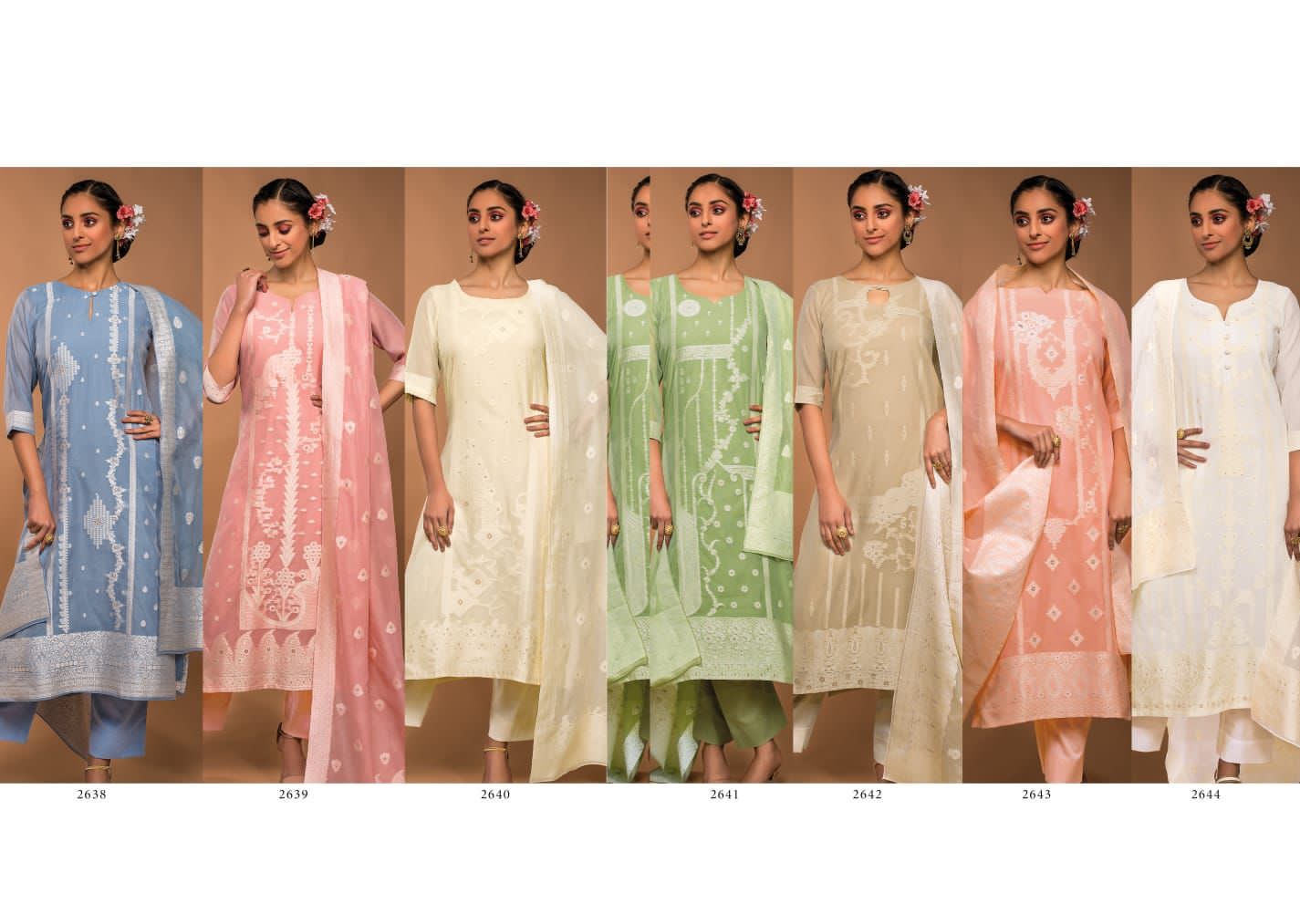 Rivaa Bindiya Vol-3 Wholesale Pure Cotton Banarasi Jacquard Dress Material