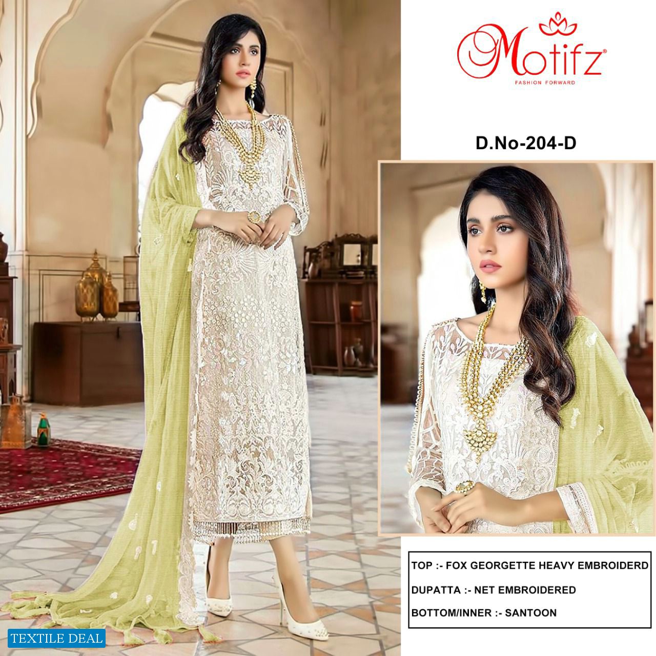 Motifz D.no 204 Colour Wholesale Pakistani Concept Salwar Suits