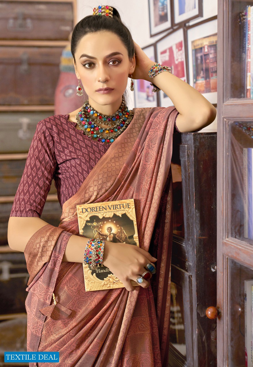 Vallabhi Sariska Wholesale Georgette Viscose Border Indian Sarees