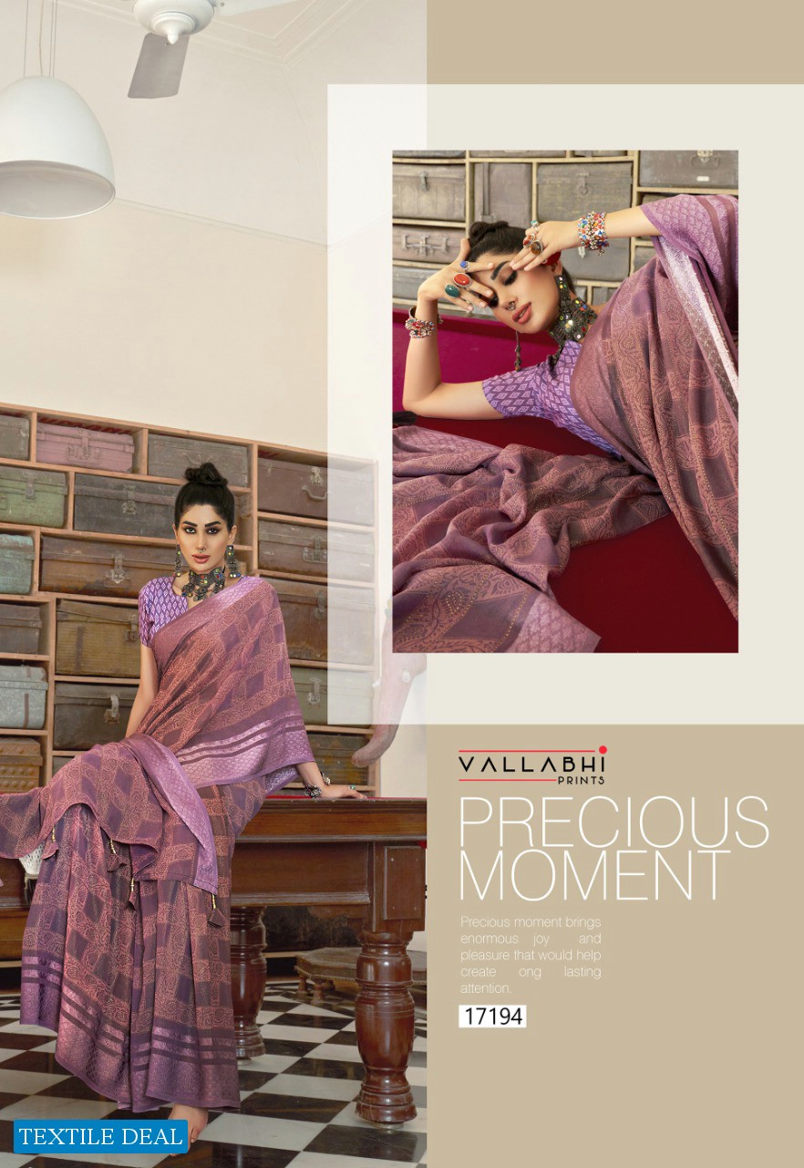 Vallabhi Sariska Wholesale Georgette Viscose Border Indian Sarees