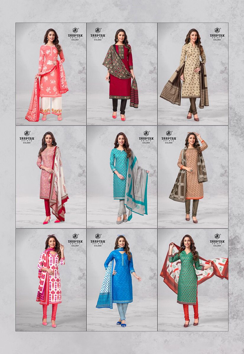 Deeptex Chief Guest Vol-26 Wholesale Pure Cotton Fabrics Dress Material