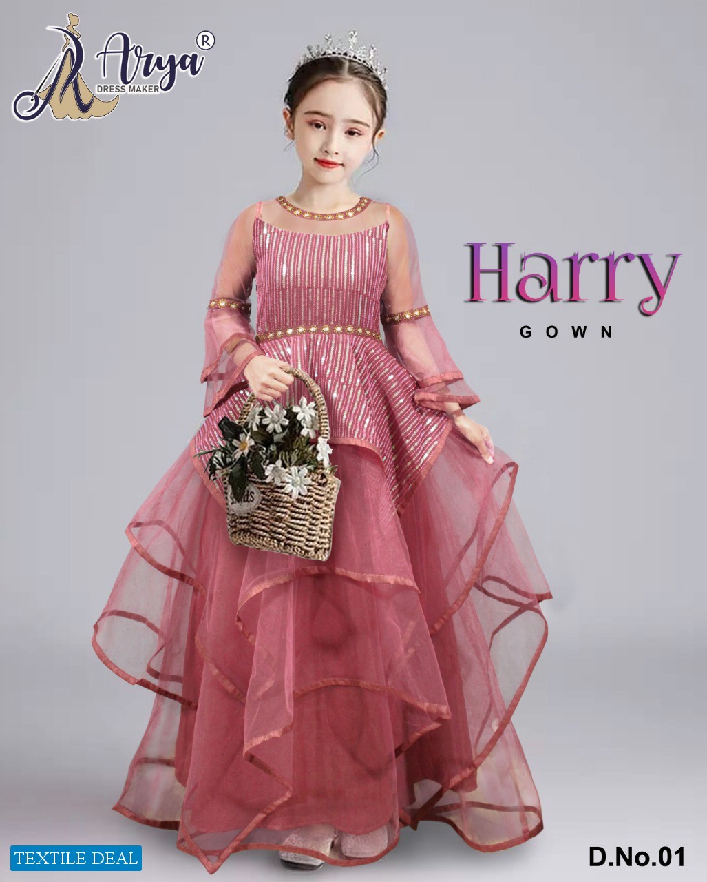 Arya Harry Gown Childen Gown Wholesale Children Gown Catalogs