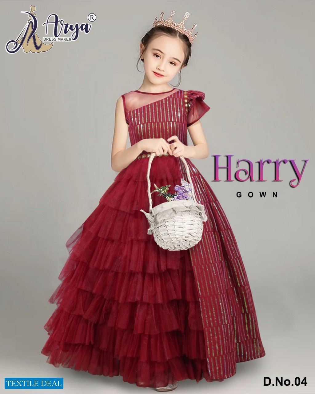Arya Harry Gown Childen Gown Wholesale Children Gown Catalogs