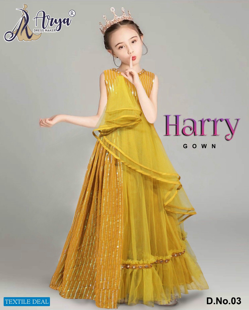 Arya Harry Gown Childen Gown Wholesale Children Gown Catalogs