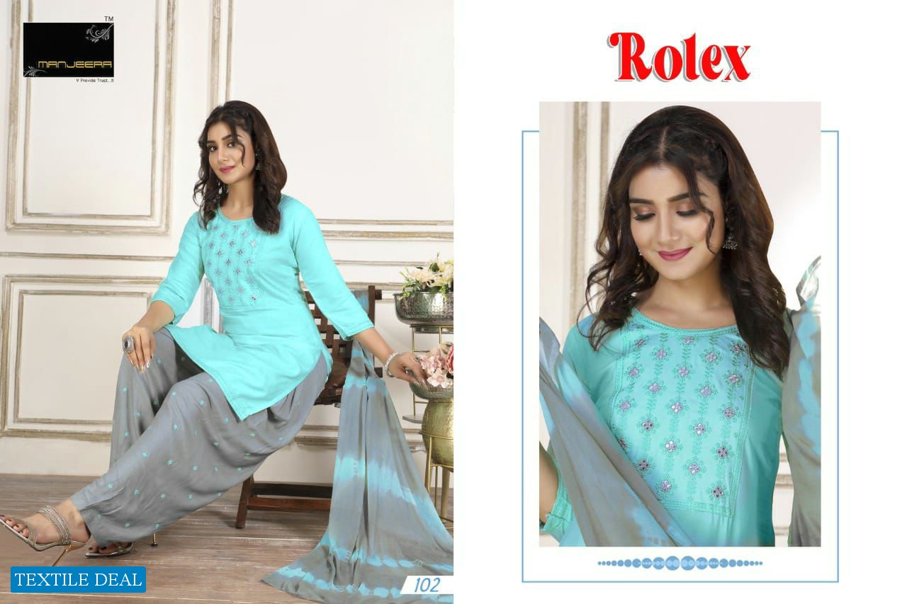 Manjeera Rolex Wholesale Readymade Patiyala Dress