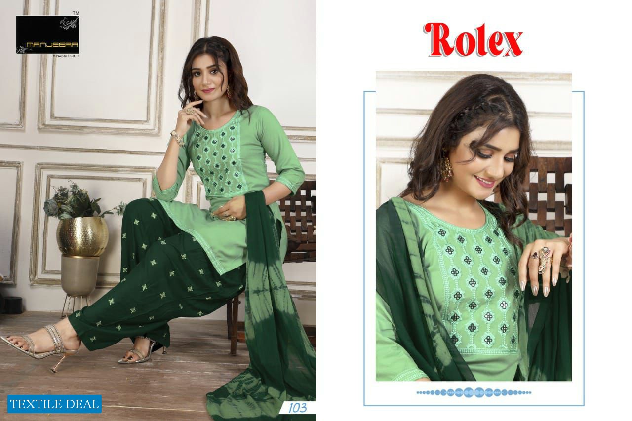 Manjeera Rolex Wholesale Readymade Patiyala Dress
