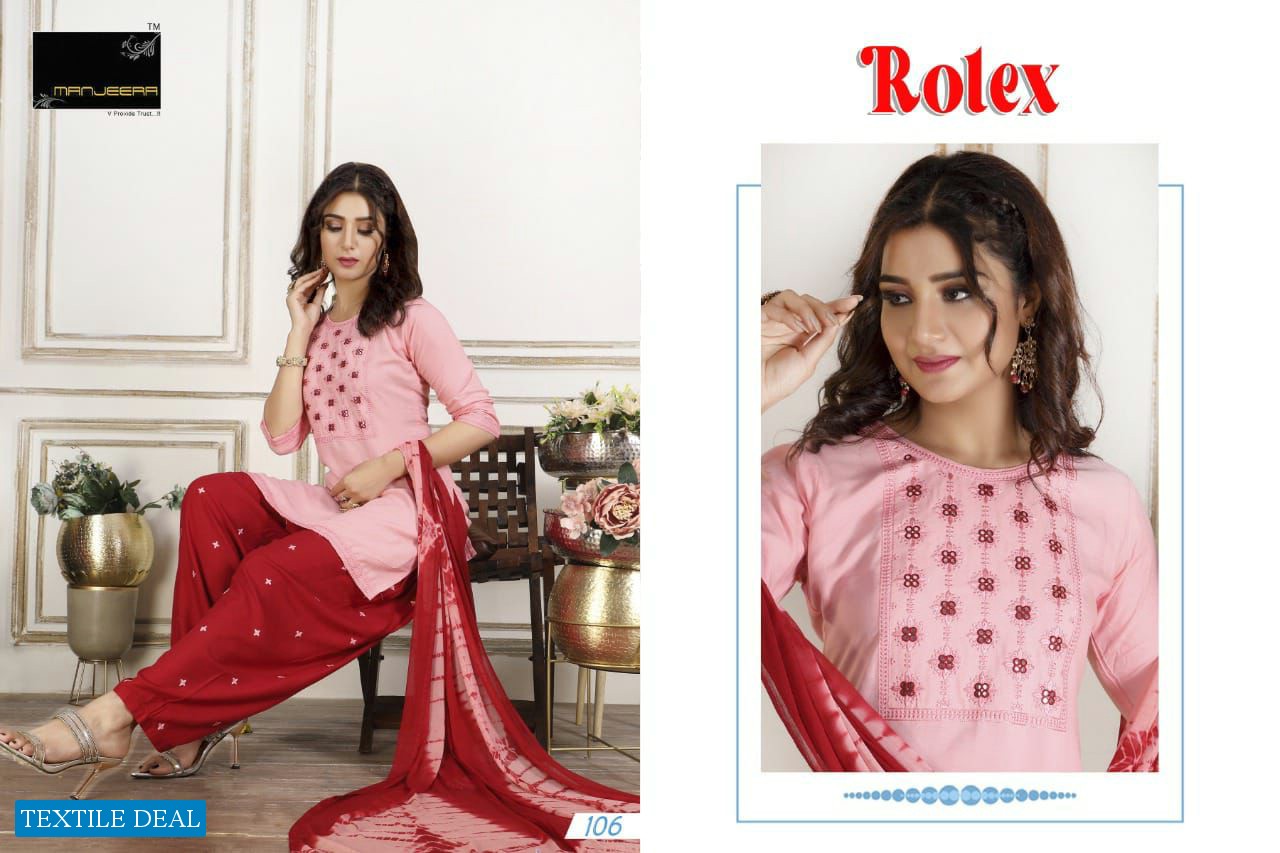 Manjeera Rolex Wholesale Readymade Patiyala Dress