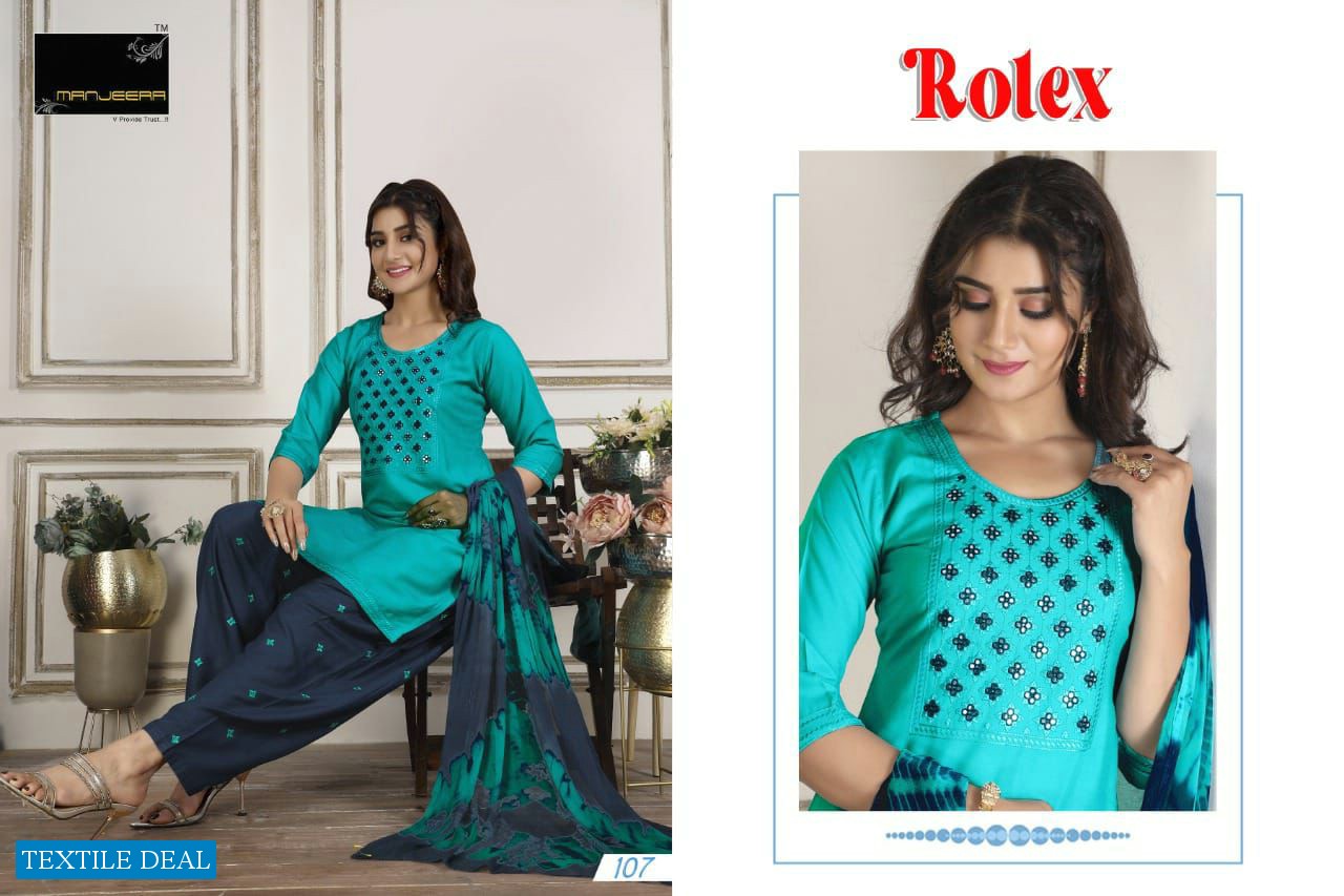 Manjeera Rolex Wholesale Readymade Patiyala Dress
