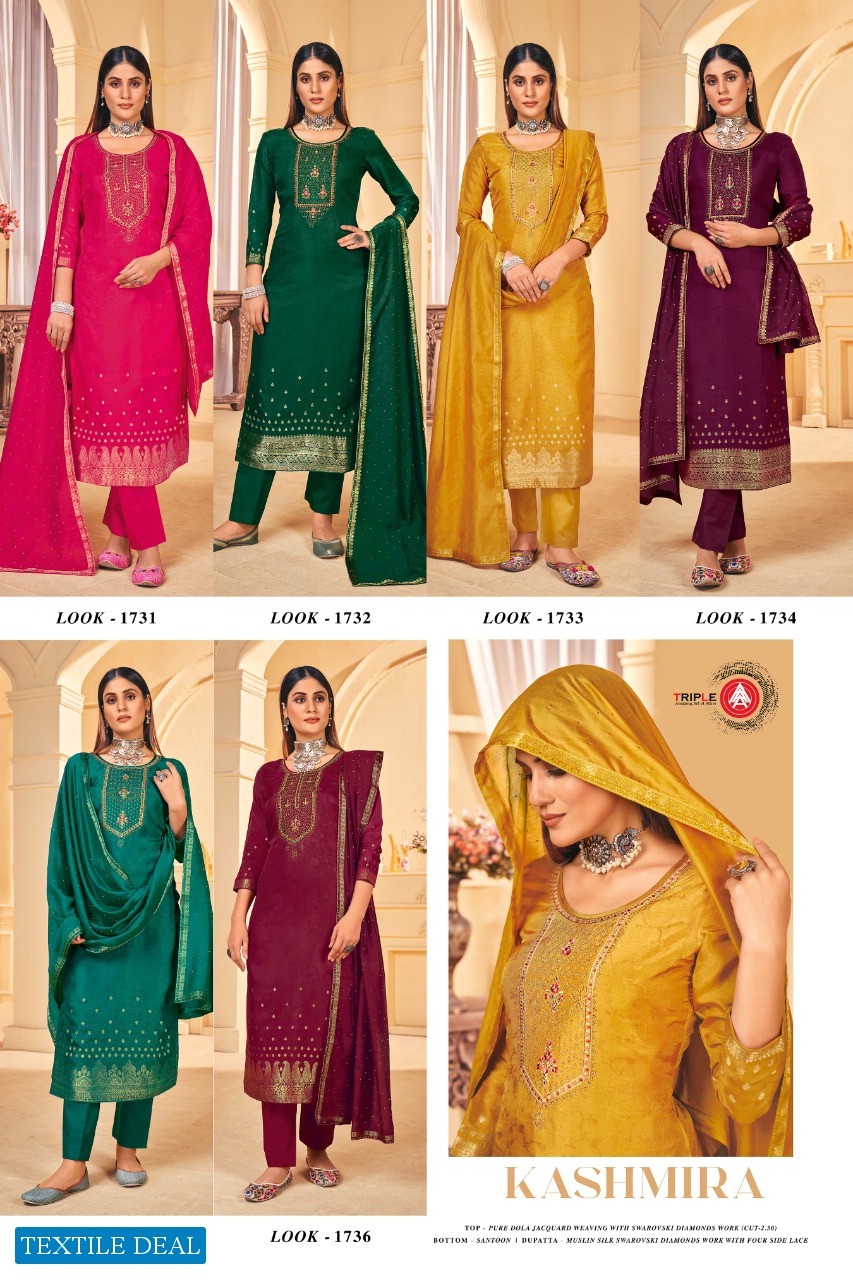 KASHMIRA BY TRIPLE AAA DOLA JACQUARD ETHNIC RANGE OF SALWAR KAMEEZ